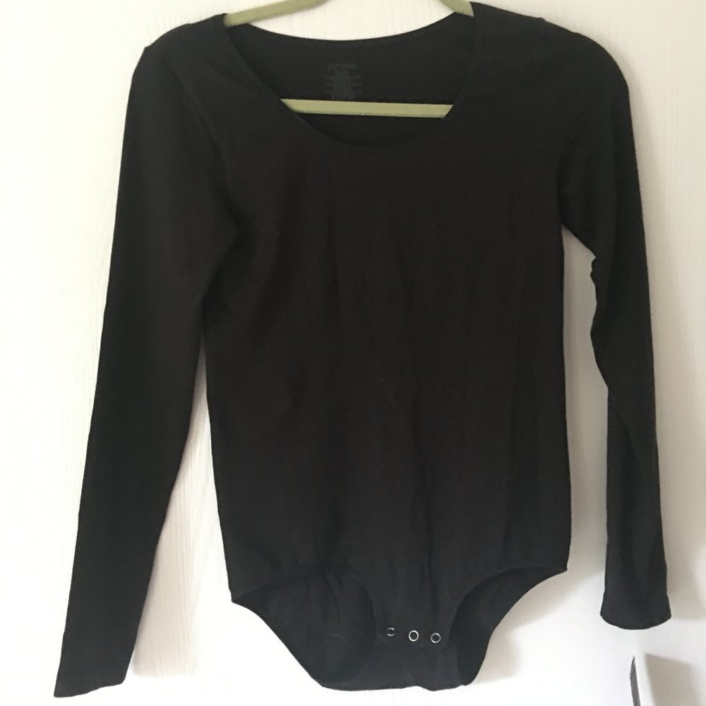 New With Tags Long Sleeve Black Body Suit
